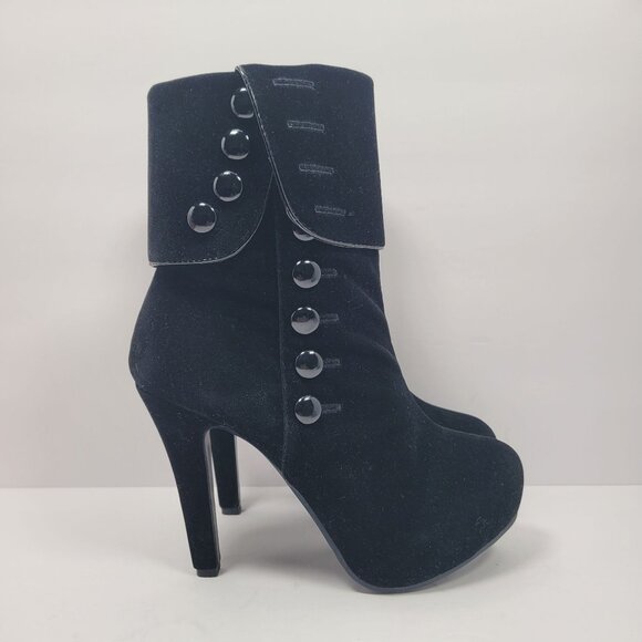 Crape Myrtle Shoes - Crape Myrtle Women's Victorian Black Button Boots US Size 6.5 EU 37 Like New